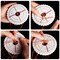 5 Pieces Braiding Disk Round Square Kumihimo Beading Cord Disc Braiding Braided Plate DIY Bracelet Loom Weaving Board (Round/Square Plate, White)